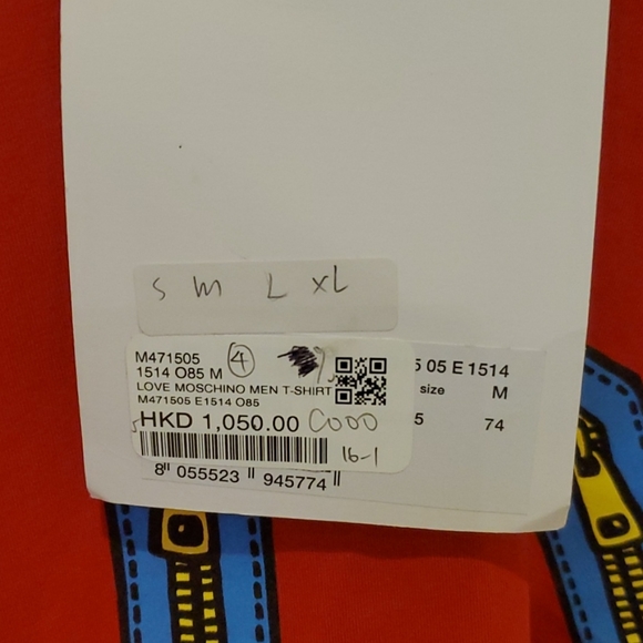 Love Moschino Red Zipper Tee - Picture 4 of 4